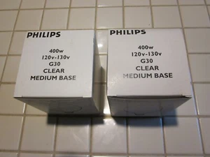 Lot of 2 Phillips 400w 120v G30 Incandescent Stubby Pool Spa Light Bulb. New - Picture 1 of 5