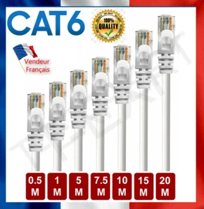 Cable reseau ethernet RJ45 CAT 6 PC console 1 1,5 2 5 10 et 15m Top Qualité ! - Imagen 1 de 8