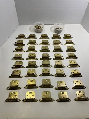 40 стальных дверных петель AMEROCK 3/8 для шкафа буфета полированная латунь 7128  - Изображение 1 из 4