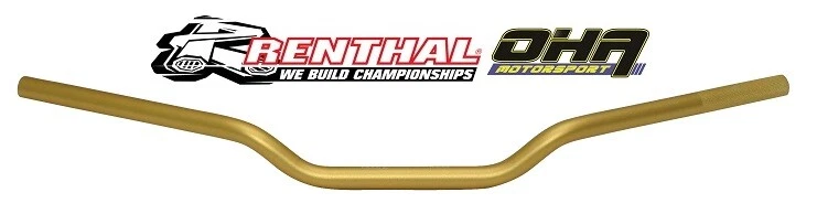 Renthal Unbraced 22mm Motorcycle Handlebars Bars ULTRA LOW GOLD - NEW - Image 1 of 1