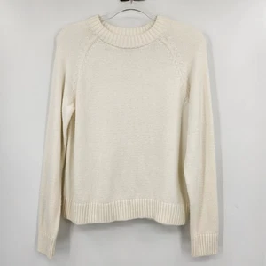 GAP Cashsoft Crewneck Sweater Womens Size Small Cream White Long Sleeve - Picture 1 of 7