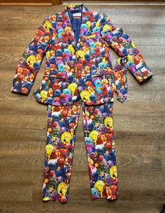 Men's Sesame Street Opposuits 3 piece Suit Jacket Pants Tie Size 38 - Picture 1 of 16