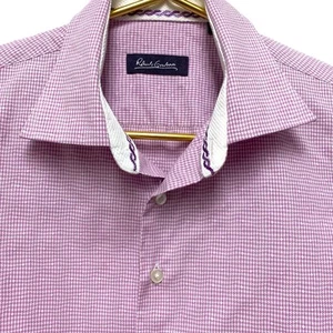 Robert Graham Boys Small 8 Button Down Dress Shirt Light Purple Gingham Check - Picture 1 of 13