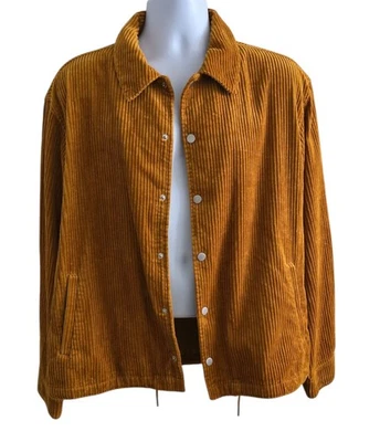 Urban Outfitters Mens Medium Oversized Corduroy Snap Front Shacket Jacket Rust - Image 1 of 4