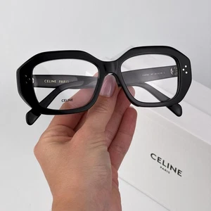 Celine Women Eyeglasses Black Demo Rectangle CL50156I 3 DOTS 001 NEW AUTHENTIC - Picture 1 of 9
