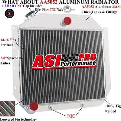 4-Row  Radiator Fits 1951-1957 International Harvester L/R/S Series USA Foto 1 de 4