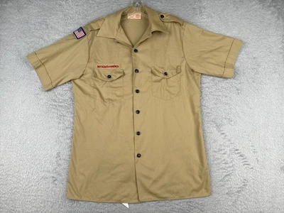 Camisa Vintage Boy Scouts of America Juventude Extra Grande Bege Manga Curta EDIÇÕES - Imagem 1 de 4