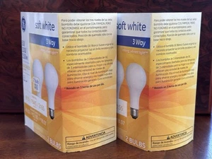 Old Style - GE 3 Way Light Bulbs - 50 100 150 - A21 - 4 Bulbs Total - Picture 1 of 2
