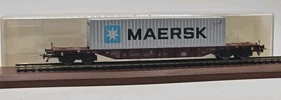 Fleischmann 5245 Bogie Container Wagon ‘Maersk' Container of the DB K Line HO - Image 1 of 4