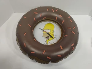 Vintage Simpsons Homer Inflatable 1999 Donut Wall Clock 90's Works - Picture 1 of 8