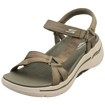 Skechers Go Walk Arch Fit Womens Walking Sandals in Olive