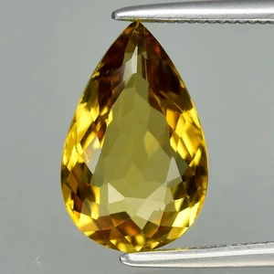💎 2.28ct 11.3x7.2mm VS Pear Natural Yellow Tourmaline - Unheated, Tanzania Gem - Picture 1 of 4