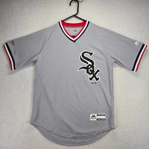 Chicago White Sox Trikot Herren Large Majestic grau V-Ausschnitt Wärmeübertragung Logo - Bild 1 von 11