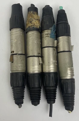 Lot of 4 x Male 4 x Female Neutrik 3 Pin XLR Mic Cable - LOOK - Image 1 of 4