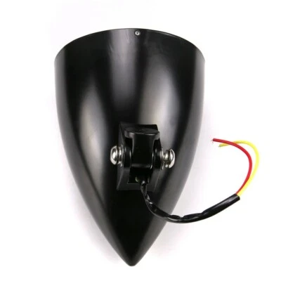 6" Black Motorcycle Bullet Headlight For Bobber Chopper Dyna Softail 883 Custom - Image 1 of 4