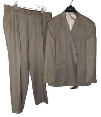 Geoffrey Beene 100% 羊毛钉头套装-50R — 第 1/4 张图片