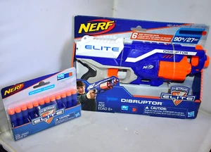 NERF N-Strike Elite Disruptor Blaster Toy w/Extra 12 Dart Pack - NEW - Picture 1 of 2
