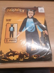Kids Halloween BAT Costume - 1 Piece 1-2 Years JUST £6.49 FREE POST - Picture 1 of 12