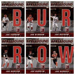 2022 Donruss Elite Joe Burrow Silver Spellbound Complete Set #d/349 JB1-JB6 - Picture 1 of 13