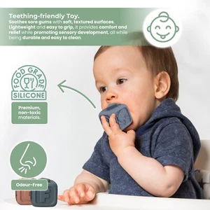 Kyoot Unisex Baby Teething Toys Silicone BPA-Free Teething Toy Building Blocks - Picture 1 of 9