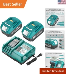 BL1860 18V 6.0Ah Battery with LCD Display Charger - Fast Charging & Cooling Fan - Picture 1 of 10