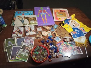 Quantity Vintage Collectables Coins Flags, Keyrings, Trading Cards + Other - Picture 1 of 14