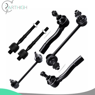 6x Front Tie Rod End Link Sway Bar End Link Suspension Kit For 2003-2008 Mazda 6 - Image 1 of 4