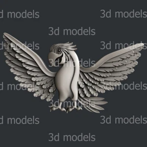 3d STL models for CNC, Artcam, Aspire, relief parrot - Picture 1 of 4