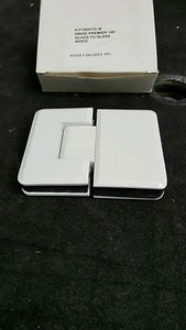 Shower Door Hinge Powder coat White 180 GTG 5 degree pin SOLID BRASS - Picture 1 of 1