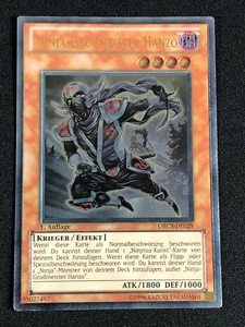 YUGIOH NINJA GRANDMASTER HANZO ORCS-DE029 1ST ULTIMATE LP GERMAN - Picture 1 of 1