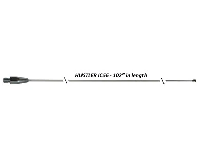 Hustler IC56 Stainless Steel 102" Inch CB / HAM Radio Antenna Whip - Image 1 of 2