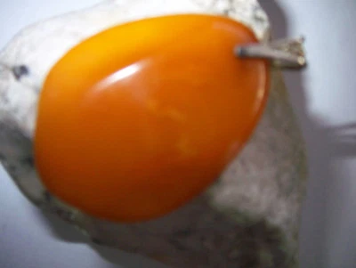 Großer-Bernstein-Anhänger-Art-De-Co-800-Silber-Butterscotch-Farbton-1910-30  - Bild 1 von 4