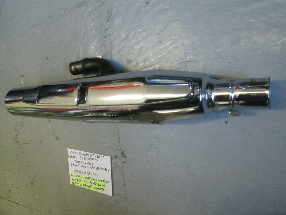 Honda 2001  - 2007 VT750DC SHADOW SPIRIT FRONT MUFFLER ASSEMBLY 18310-MCR-A01 - Image 1 of 4