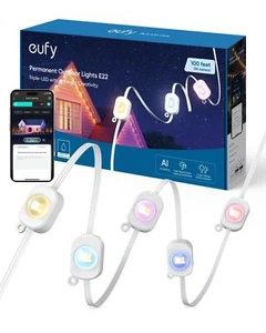 eufy Permanent Outdoor Lights E22 100ft with 60 Triple-LED Lights Smart RGBWW... - Picture 1 of 7