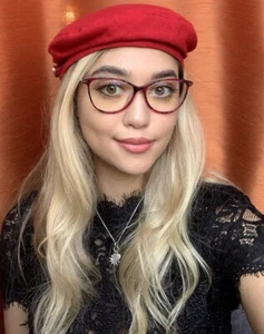 NEW Tom Ford 56M164 54mm 54-14-140 Cat Eye Magenta Red Female Eyeglasses Frame S - Picture 1 of 5