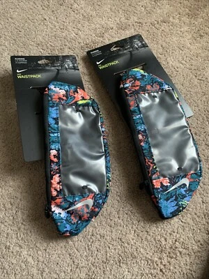 Lote de 2 Cinturoneras Nike Bolsa Cinturón Correr Multicolor con Riñonera Foto 1 de 4