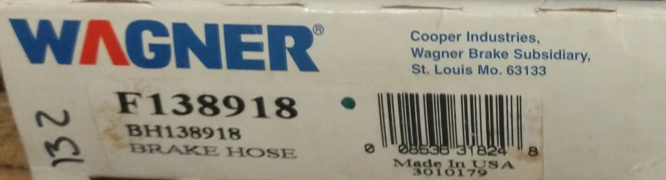 Передний тормозной шланг - Wagner BH138918 подходит для GMC Jimmy, 00-01 - Изображение 1 из 1