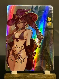 Goddess Story CCG Holo Foil Waifu Anime NEW ZR Signature Cards - Mona Genshin - Picture 1 of 2