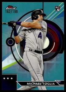 2023 Topps Finest MICHAEL TOGLIA AQUA REFRACTOR 162/199 ROCKIES #8 RC - Picture 1 of 2