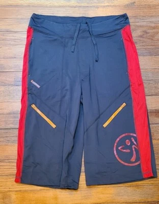 ZUMBA Men's Z Performance ZP Breakthru Cargo Shorts Gray/Red Sz Sm New WOT - Image 1 of 4