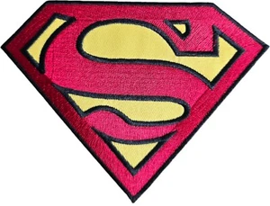 SUPERMAN BIG S LARGE 5" LOGO SUPERHELD BÜGELBILD SUPER MAN FILM UMHANG PATCH - Bild 1 von 2