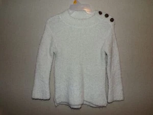 Crewcuts Girls Sweater Size 8 White Ivory Long Sleeve Wool Alpaca Soft - Picture 1 of 8