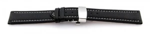 Uhrenarmbander Butterfly Schließe schwarz 17 18 19 20 21 22 24 26 28mm NEU - Picture 1 of 5