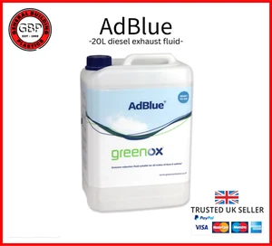 Greenox Adblue & Spout Emissions Cleaner Euro 4/5/6 Diesel Car Van Lorry 20L - Picture 1 of 1