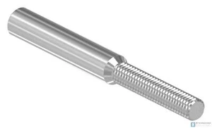 Terminal roscado de acero inoxidable para cuerda Ø5 mm, rosca exterior M6 derecha, V2A - Imagen 1 de 3