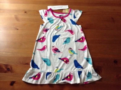 Vestido de verão Crazy 8 colorido estampa de pássaro branco sem mangas tamanho XXS 2 - 3 novo com etiquetas - Imagem 1 de 4