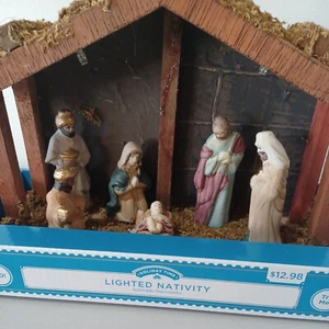 beleuchtete Krippe neu im Paket - Bild 1 von 7