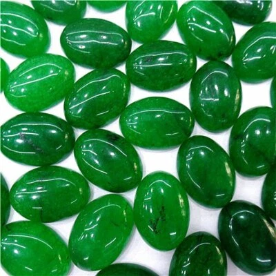 Cabujón de cabina ovalada de jade malayo verde de 18x13x5 mm EE167 20 piezas Foto 1 de 2