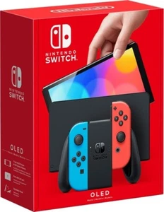 Consola portátil Nintendo Switch OLED 64 GB negra rojo neón azul neón - Imagen 1 de 5