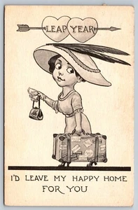 Postkarte Schaltjahr Ich würde mein glückliches Zuhause für dich verlassen - Bild 1 von 2